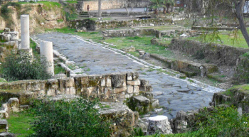 Roman ruins near road in Tarsus