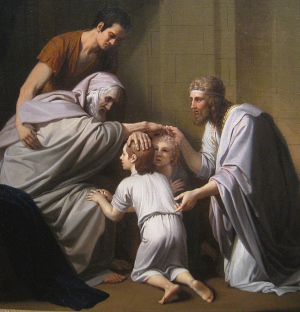 Jacob Blessing Ephraim and Manasseh