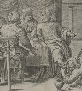 Jesus' feet anointed by a sinner