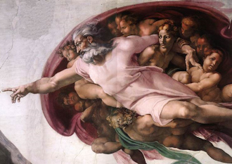 God from the Creation of Adam at Sistine Chapel