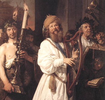 David Playing the Harp