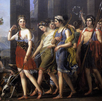The Fair Anthia Leading her Companions to the Temple of Diana in Ephesus