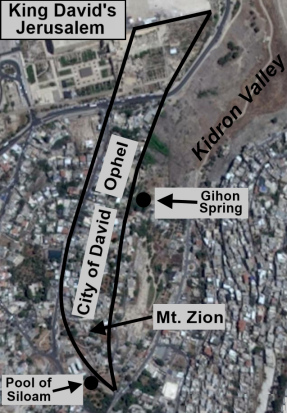 Location of Mount Zion in Jerusalem Map