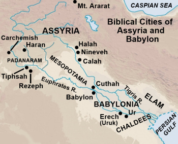 Location of Nineveh Map