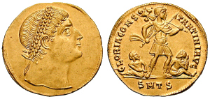 Coin of Constantine I minted in Thessalonica