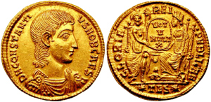 Coin of Constantius Gallus minted in Thessalonica