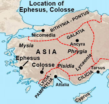 Location of Colosse Map
