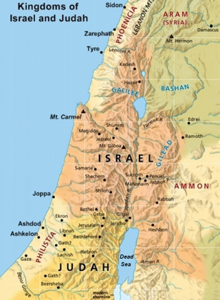 Kingdoms of Israel and Judah Large Map