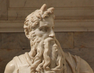 Head of Moses Showing His Horns
