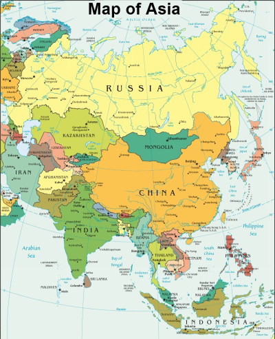 Map of Asia