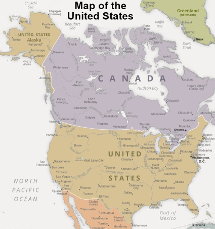 United States of America Map