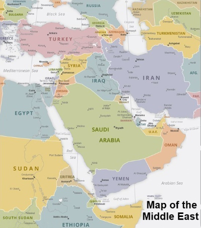 Middle East map
