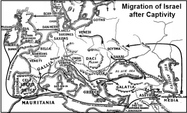 Migration of Israel after Captivity Map