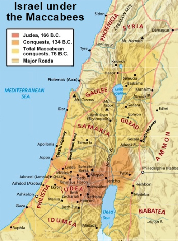 Maccabean rule over Israel map