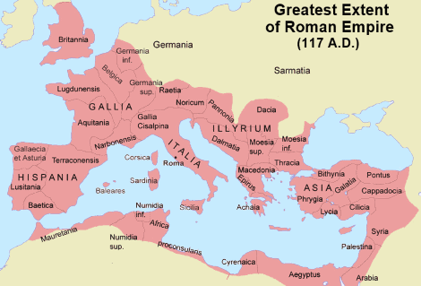 Map of Roman Empire at its Peak!