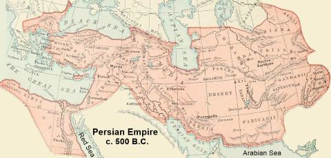 Persian Empire at its height map