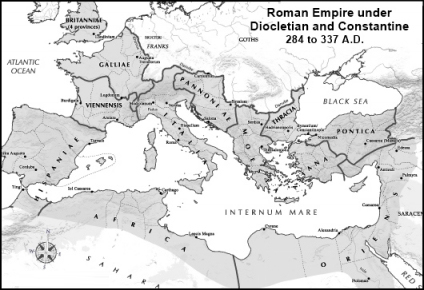 Roman Empire under Constantine map