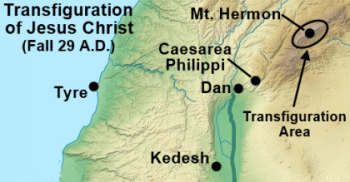 Location of Jesus' Transfiguration