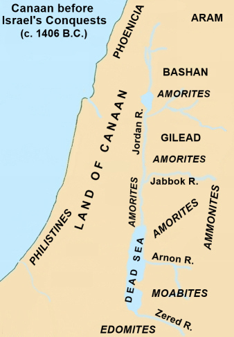 Map of Ancient Canaan