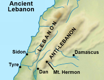 Ancient Lebanon Map