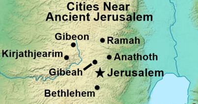 Cities Near Ancient Jerusalem Map