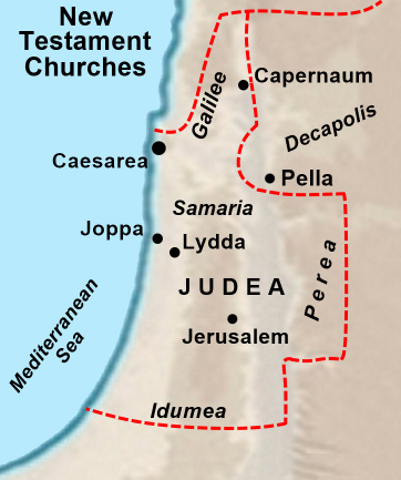 Location of Joppa in Ancient Israel Map