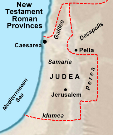 Map showing location of Idumea