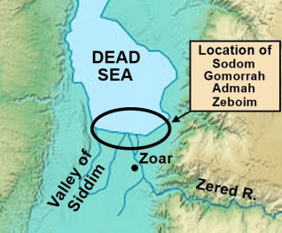 Location of Sodom and Gomorrah Map
